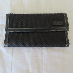 The Sak by Elliot Lucca Black Leather Trifold Zip Pocket Wallet